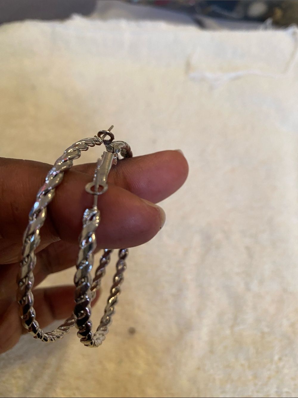 Fashion Jewelry Gold and Silver Hoop Earring Set - Picture 5 of 5